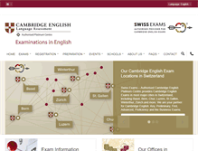 Tablet Screenshot of cambridge-exams.ch